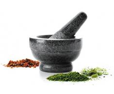 LACOR 60512 Mortier avec Pilon Granit 12x8 cm, Pierre, Noir, 0 cm