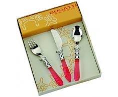 BUGATTI 07-S42233S Bambini Couvert Enfants Aladdin Acier/ABS Bordeaux 22 x 17 x 3 cm