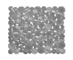 iDesign tapis fond Ã©vier, grand tapis Ã©vier en plastique pour cuisine ou salle de bain, tapis vaisselle pour lavabos en cÃ©ramique ou en acier, gris