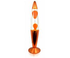 Licht-Erlebnisse LA551002 Lampe de lave aluminium verre 25W G9 orange clair 36 cm