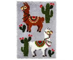 Orchidea Llama Kit de tapis avec crochet 50 x 74,5 cm