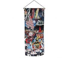 lachineuse Grand Panneau Japonais - Maneki Neko en Fête - 80 x 32 cm