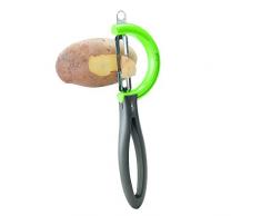 Moha 45614 Eplucheur, ABS/INOX, Noir/Vert, 10 x 1,5 x 24,5 cm