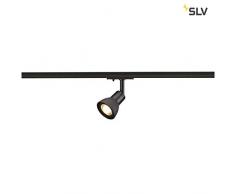 1Phasen PURIA Spot, schwarz, GU10, max. 50W, inkl. 1P.-Adapter