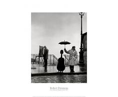 Affiche 100.001298.00 50x70 cm Un musicien sous la pluie, Maurice Baquet, Paris, 1957 / Musician in the Rain, Maurice Baquet, Paris, 1957 / Ein Musiker im Regen, Maurice Baquet, Paris, 1957 Robert DOISNEAU (1912-1994)