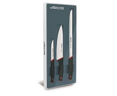 Arcos 859100 Set de Couteaux de Cuisine, mÃ©tal, Noir et Rouge, Standard