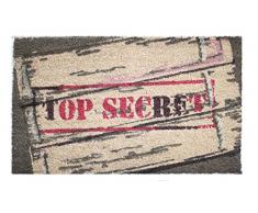 Dintex Top Secret Paillasson antidÃ©rapant en Fibre de Coco 40 x 70 cm Multicolore