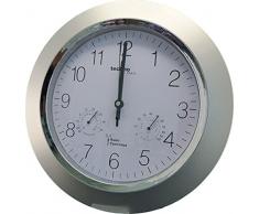 Technoline WT 8940Â â Horloge Murale radiocommandÃ©e, Plastique, Couleur Argent, 33,5Â x 4Â x 33,5Â cm
