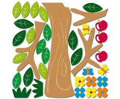 Crearreda 18001 Moderne Sticker Arbre 3D Taille L Mousse EVA Vert 47 x 67 x 0,5 cm