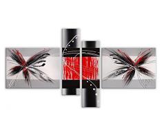 Arte Dal Mondo AY050QX1 Abstrait Tableau Modern Peint Ã la Main sur Toile avec Chassis, Acrylique, Multicolore, 85x160x3 cm