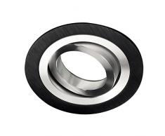 Wonderlamp Classic W-E000002 - Spot encastrable rond, il inclut douille GU10, diamètre 9,3 x 2,5 cm, couleur noir