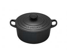 LE CREUSET 25001200000461 Cocotte Ronde 20cm Noir Mat, Fonte, 20 cm
