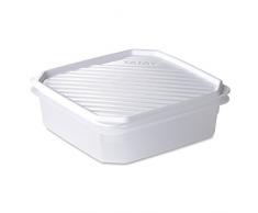 TATAY 1161101 Boîte de Conservation Carrée 1,3 L Plastique Blanc 18,5 x 18,5 x 6,1 cm