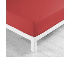 douceur dintérieur drap housse 2 personnes 160x200 cm jersey jersy rouge