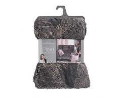 douceur dintÃ©rieur plaid 125x150cm metallise veggy anthracite/or rose