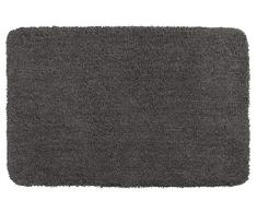 WENKO 23075100 Tapis de bain Belize, Gris souris, Polyester, 55 x 65 x 3 cm