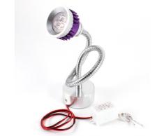3 W AC 85-265 V 50/60 Hz mur base ronde 1 LED Blanc Ampoule Spot