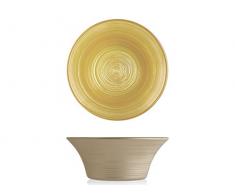 H & H Hoche Assiette Calotte en Verre, 13Â cm - DorÃ©