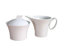 Creatable, 13571, Serie Wing Blanc, crÃ©mier et sucrier, Porcelaine, 27 x 13 x 12 cm