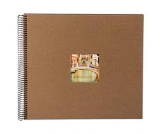 Goldbuch Album Photo à Spirales Bella Vista, Lin, Coffee Bronze, 35x30 cm