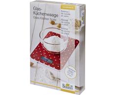 RBV Birkmann 330528 Balance de Cuisine | CakeCouture, Rouge à Pois, Verre, 23x15x1,5 cm