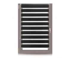 Relaxdays 10026661_729 jour nuit, Store double enrouleur Klemmfix, Sans perçage, fenêtre, 100x150 cm, Tissu 96 cm, noir, polyester, aluminium, plastique, 5 x 100 x 7 cm