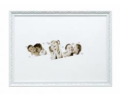 Deknudt Frames S95JF1M Cadre Photo Style Baroque avec Panneau MagnÃ©tique RÃ©sine Blanc 50 x 70 cm