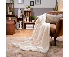 Sancarlos Dots Plaid, Crème, 130 x 160 cm