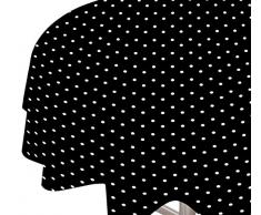 Soleil docre Nappe Toile cirÃ©e Rectangle 160X240 cm Pois Noir, PVC