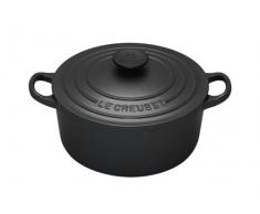 LE CREUSET 25001220000461 Cocotte Ronde 22cm Noir Mat, Fonte, 22 cm