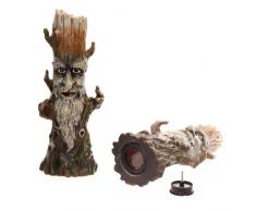 PuckatorÂ GOTH44 BrÃ»leur Ã encens Design Homme de la forÃªt, Gris/Blanc/Brun