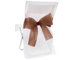 Santex 4067 Housse de Chaise avec Noeud Bicolore Chocolat