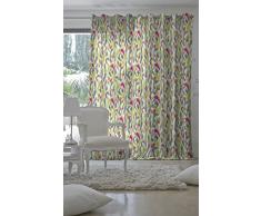 Jover Marble Rideau avec Oeillets, Acrylique, Vert, 140Â x 270Â cm