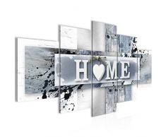 Tableau decoration murale Coeur de la maison - XXL Impression sur Toile Salon Appartment 5 Parties - prÃªt Ã accrocher - 504553c