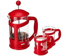 Bialetti 0006190 Set Mini Express 2 Tasses + 2 Bicchierini Rouge Aluminium 22 x 8 x 21,5 cm