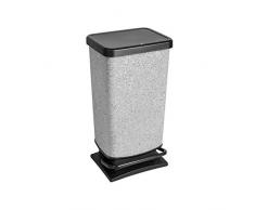 Rotho 1754101024S Poubelle de Recyclage à Domicile, Granite