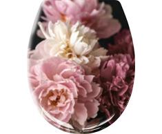 Kleine Wolke Kleine Wolke Abattant de WC Motif romarie Bordeaux 37 x 45 cm