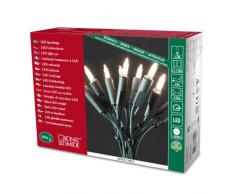 Konstsmide 6304-100 Mini Guirlande 100 LED Blanc Chaud Retro Design + Câble Vert 230 V