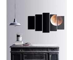 Bonamaison DÃ©coration Murale Ensemble de 5 Impression sur Toile, Dimensions: 100 x 60 Cm - ConÃ§u et fabriquÃ© en Turquie