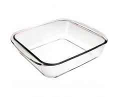 IBILI 480625 Plat Carre, Plastique, Transparent, 25 x 22 x 5 cm