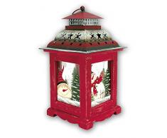Zep S.r.l KH623 Design Noël Lanterne pour Bonhomme de Neige Métal Rouge/Blanc/Vert
