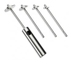 Lurch 220295 twister découpe légume avec manche et 4 embouts différents acier inoxydable