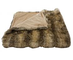 Linder 5011/28/377/FR/230x250 Grizzly Panneau à Åillets Canon Fusil Imitation Fourrure Acrylique/Polyester Beige/Marron