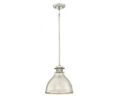 Westinghouse 6326940 63269 Luminaire Suspendu dIntÃ©rieur Ã Une Lampe, Finition DÃ©tail Treillis, Verre, Nickel BrossÃ©
