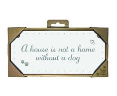 Magnet & Steel Aimant en Acier et Une Maison nest Pas Une Maison sans Un Dog-Wooden Paysage, Bois, Multicolore, 19.5Â x 0.7Â x 9Â cm