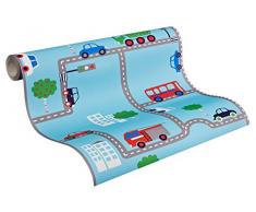 A.S. Création Papier peint Boys & Girls 5 bleu multicolore 10,05 m x 0,53 m 936321