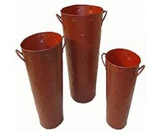 Craft Sortie Grange en Relief Pot de Fleurs avec étoile, Multicolore, 22,8 cm