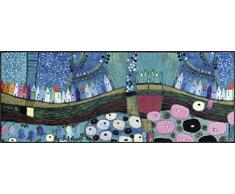 Wash + Dry Stadt in Blau Tapis, Surface en Polyamide, Blue, 190 x 75 cm
