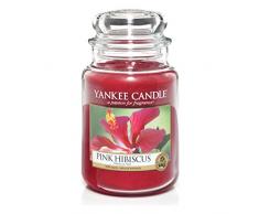 YANKEE CANDLE 1302664E Bougie Parfumée Hibiscus Rose, Rouge, Taille L