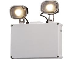Knightsbridge 230 V IP65 2 x 3 W LED Twin spot Lumière durgence (Non-maintained utiliser uniquement), 3 W, Blanc
